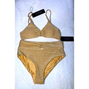 Bebe Gold Bikini Set
